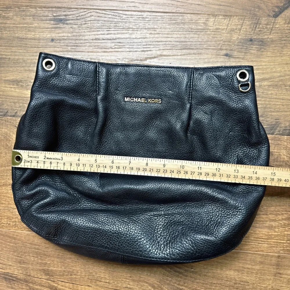 MICHAEL KORS Bedford Pebbled‎ Black Leather Large Bag Satchel Tote NO STRAP
